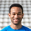 portrait of athlete on running